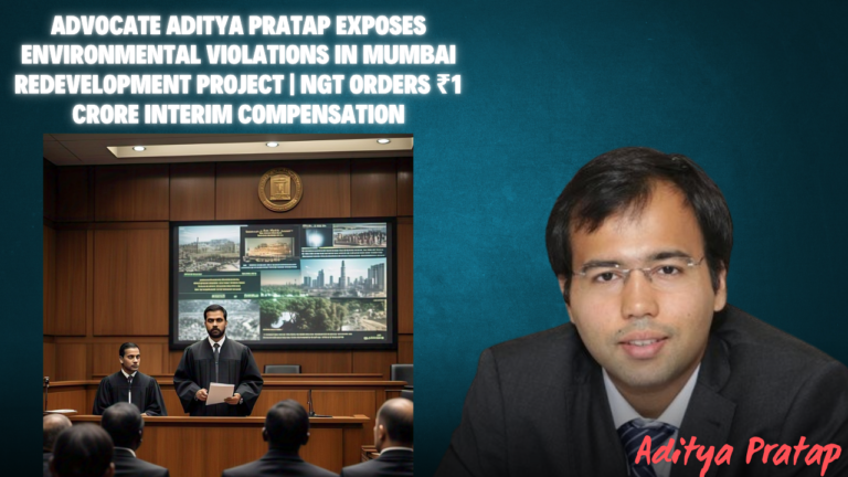 Advocate Aditya Pratap Exposes Environmental Violations in Mumbai Redevelopment Project | NGT Orders ₹1 Crore Interim Compensation