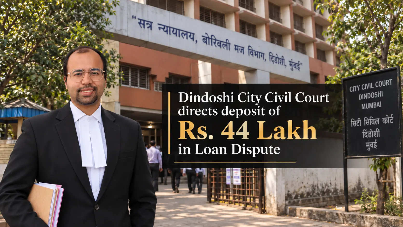 Private Loan Default followed by Cheque Bounce – Mumbai City Civil Court at  Dindoshi orders deposit of Rs. 44 Lakh Principal Amount pending final hearing of Commercial Summary Suit – Aditya Pratap represented the Plaintiff: